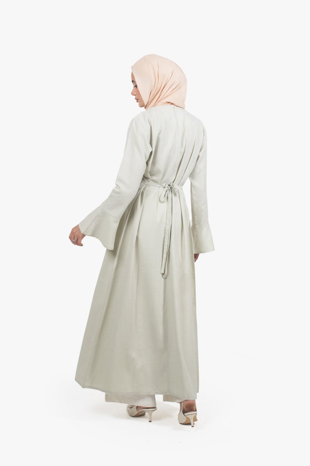 Front-slit maxi dress - Sage