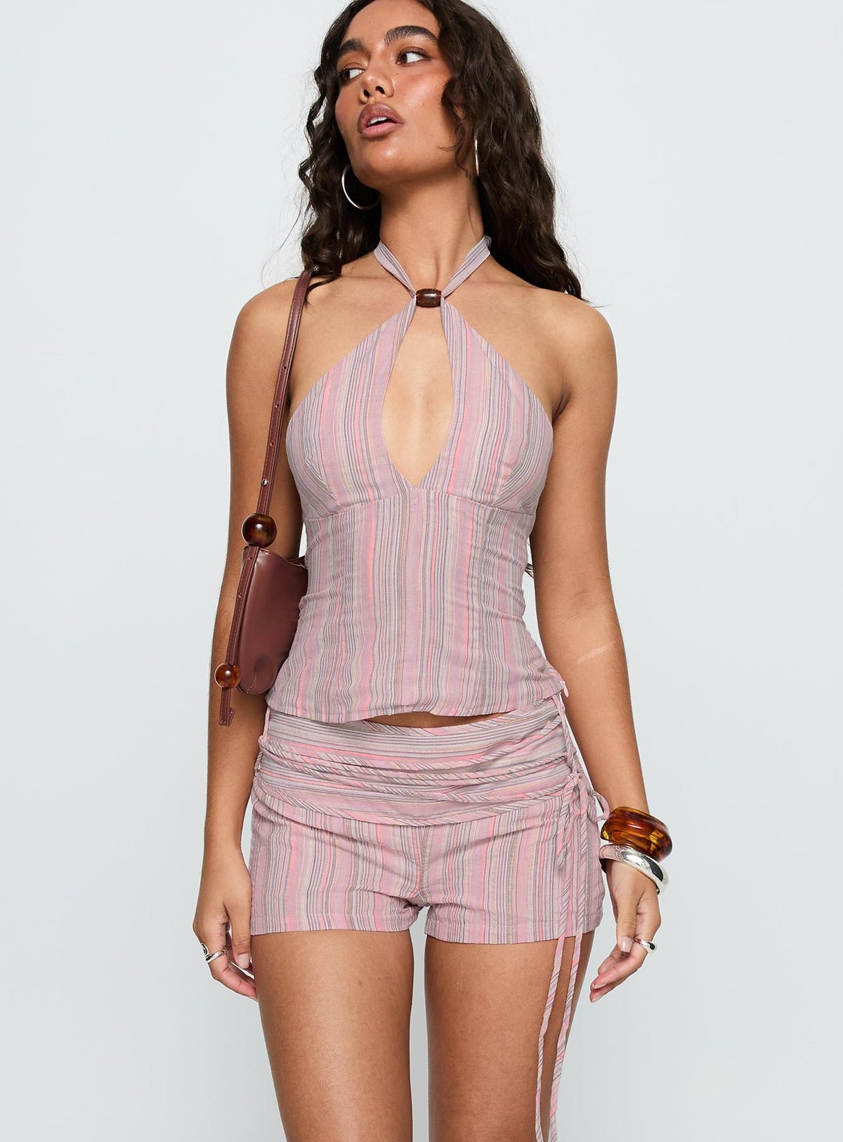 Short mkhetta lin mélangé m3qoud