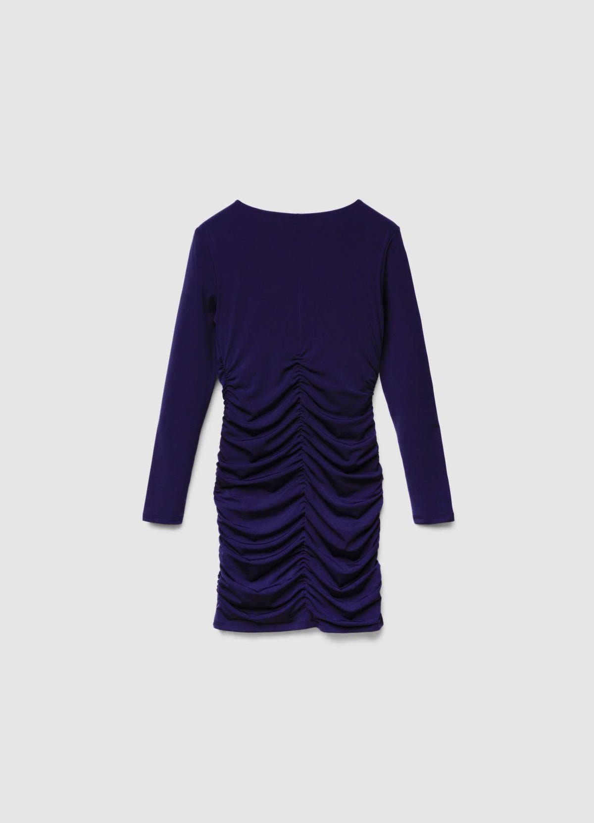 Robe courte drapée unie