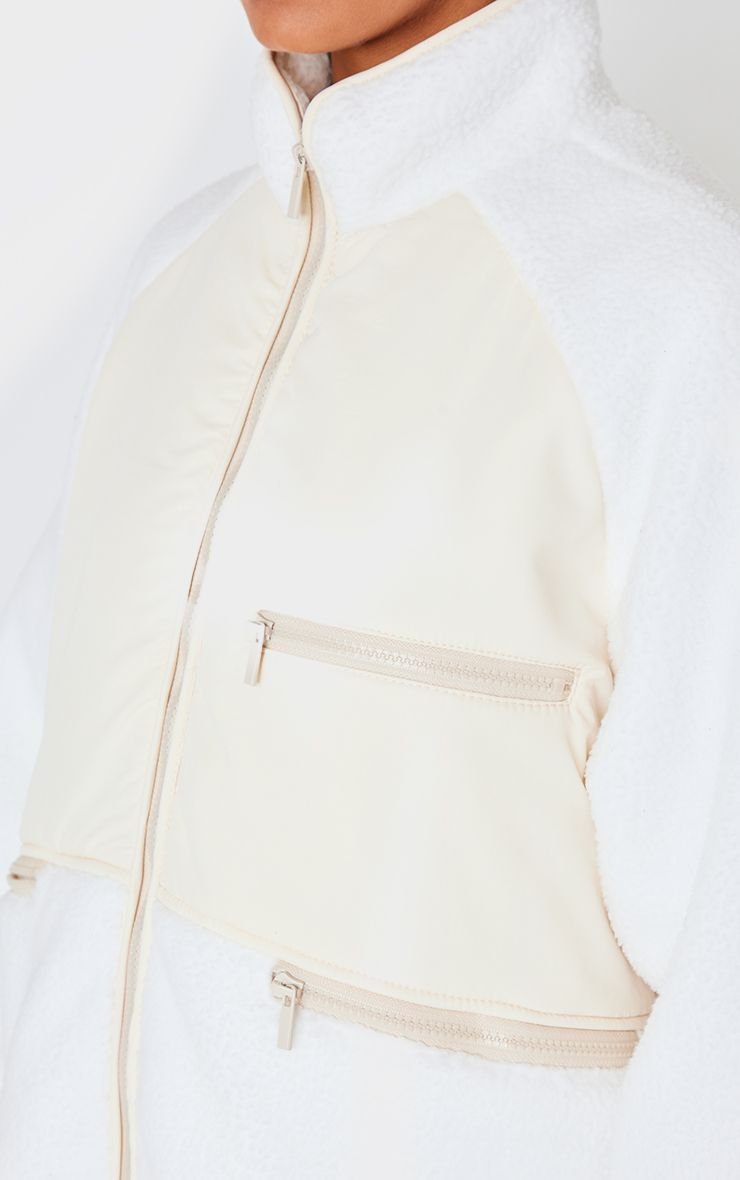Veste b sensla f polaire teddy byda b détails contrastés