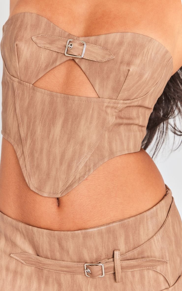 Haut bandeau f similicuir délavé b boucle