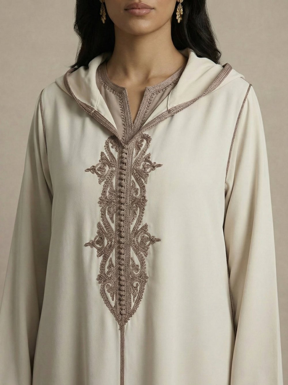 Lightweight djellaba with trousers