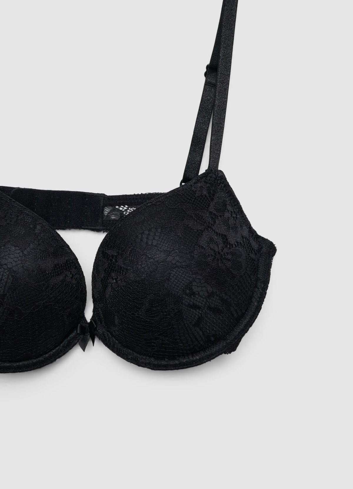 Soutien-gorge push-up uni à dentelle