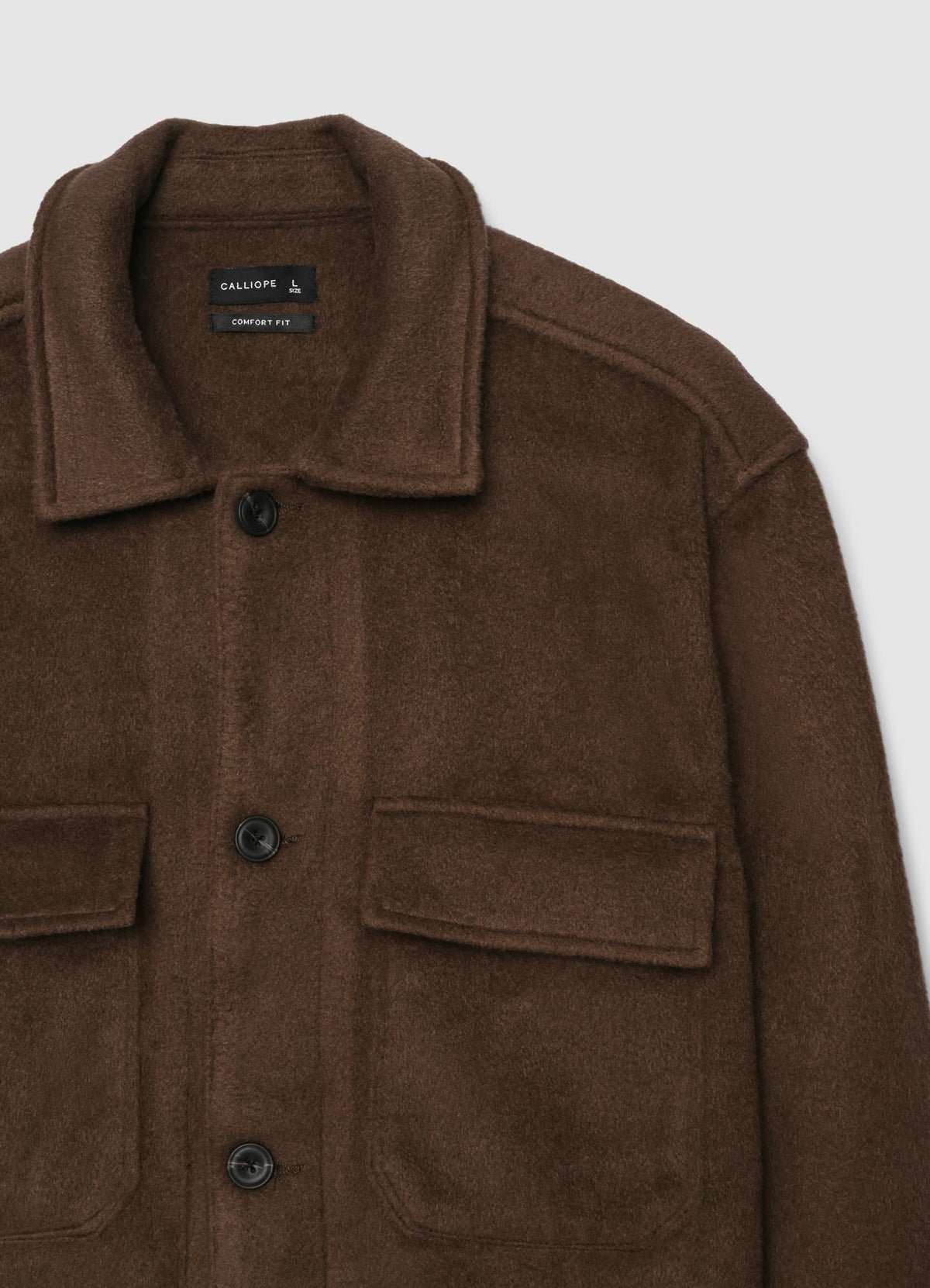 Heavy shacket with flap pockets