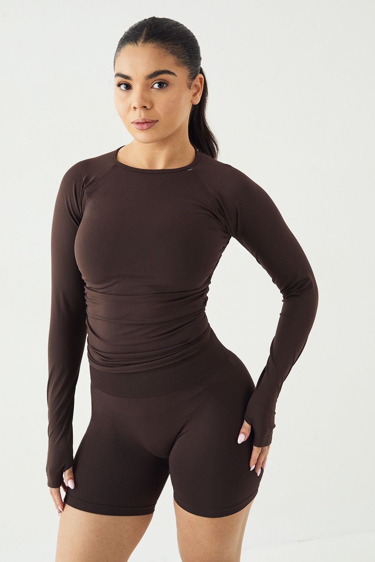 Haut à manches longues sans couture