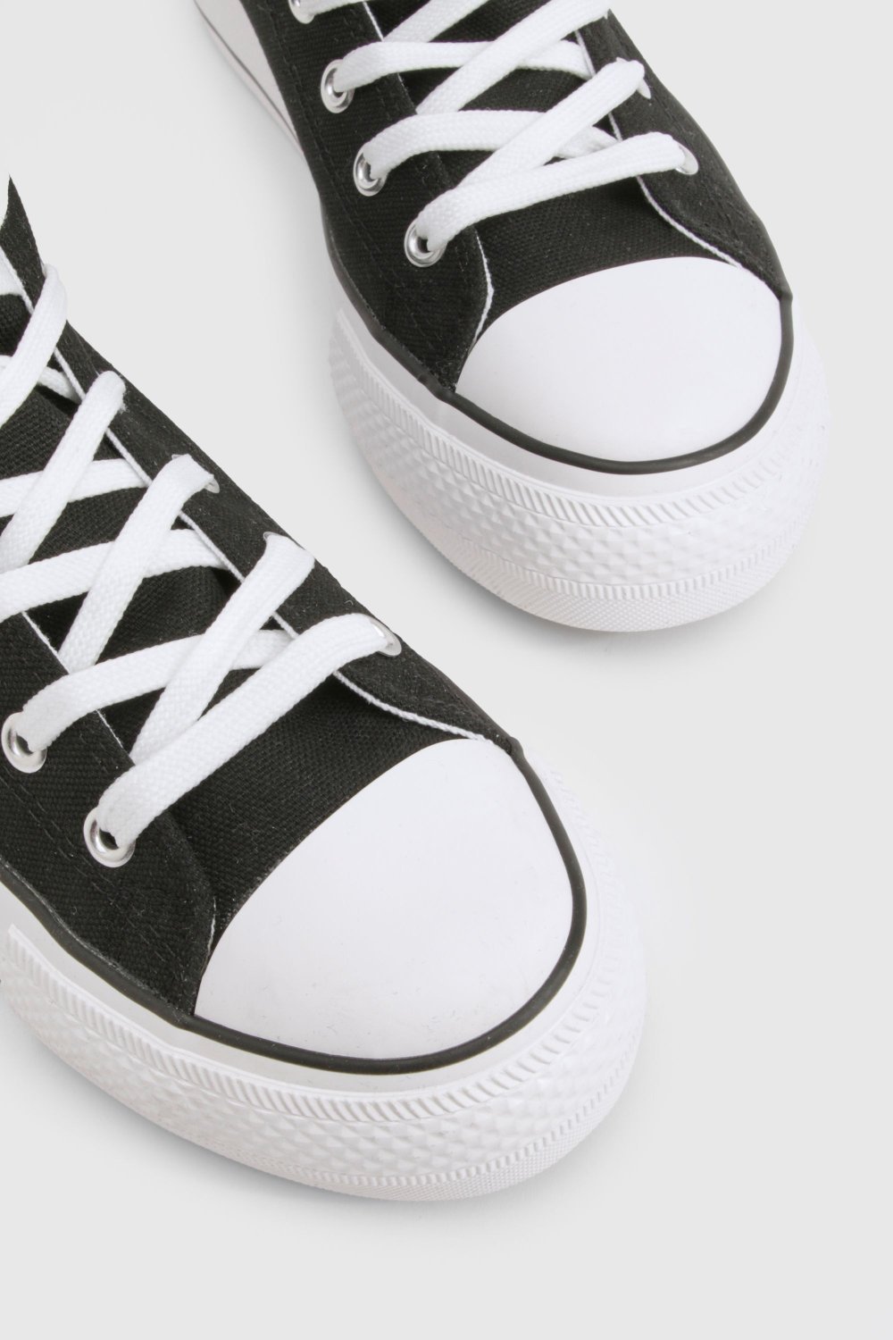 Black high-top platform trainers