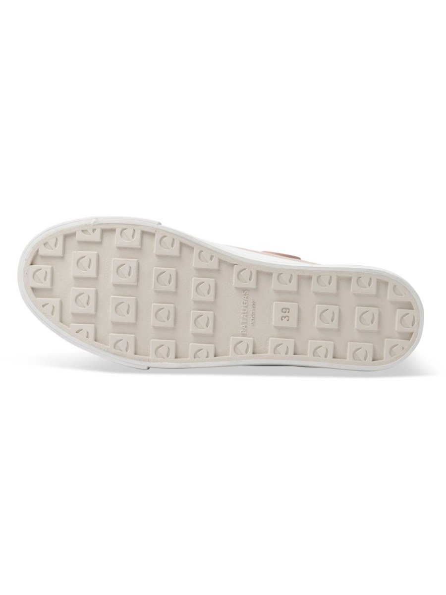Baskets plateforme b toile rose