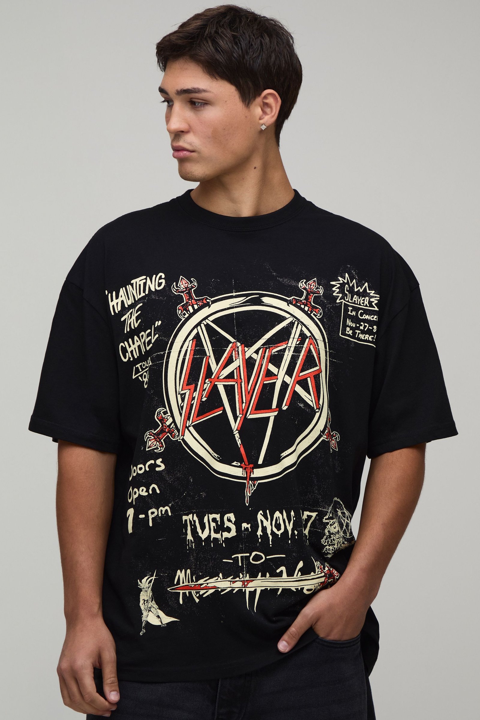 T-shirt Imprimé Licence Slayer Coupe Oversize