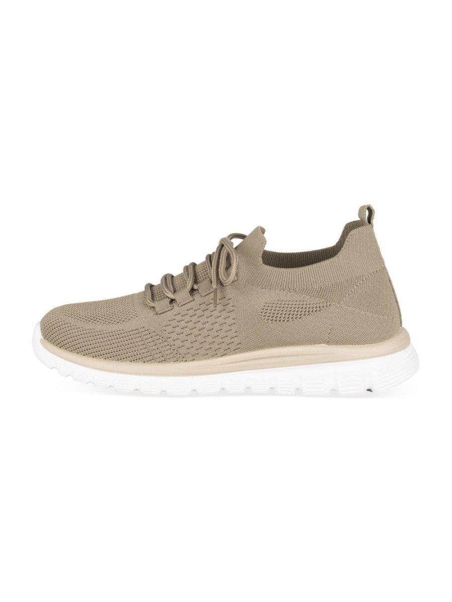 Baskets maille b semelle bayda taupe
