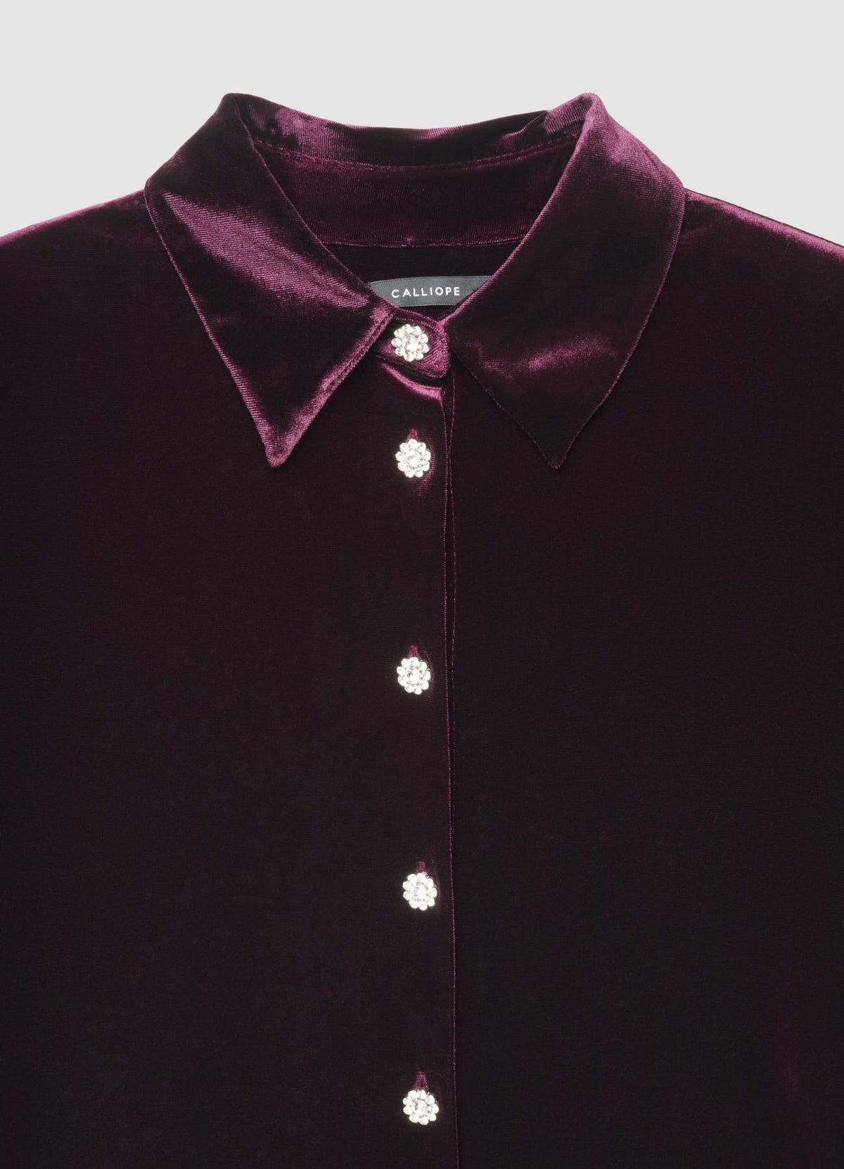 Chemise velours côtelé b boutons bijoux