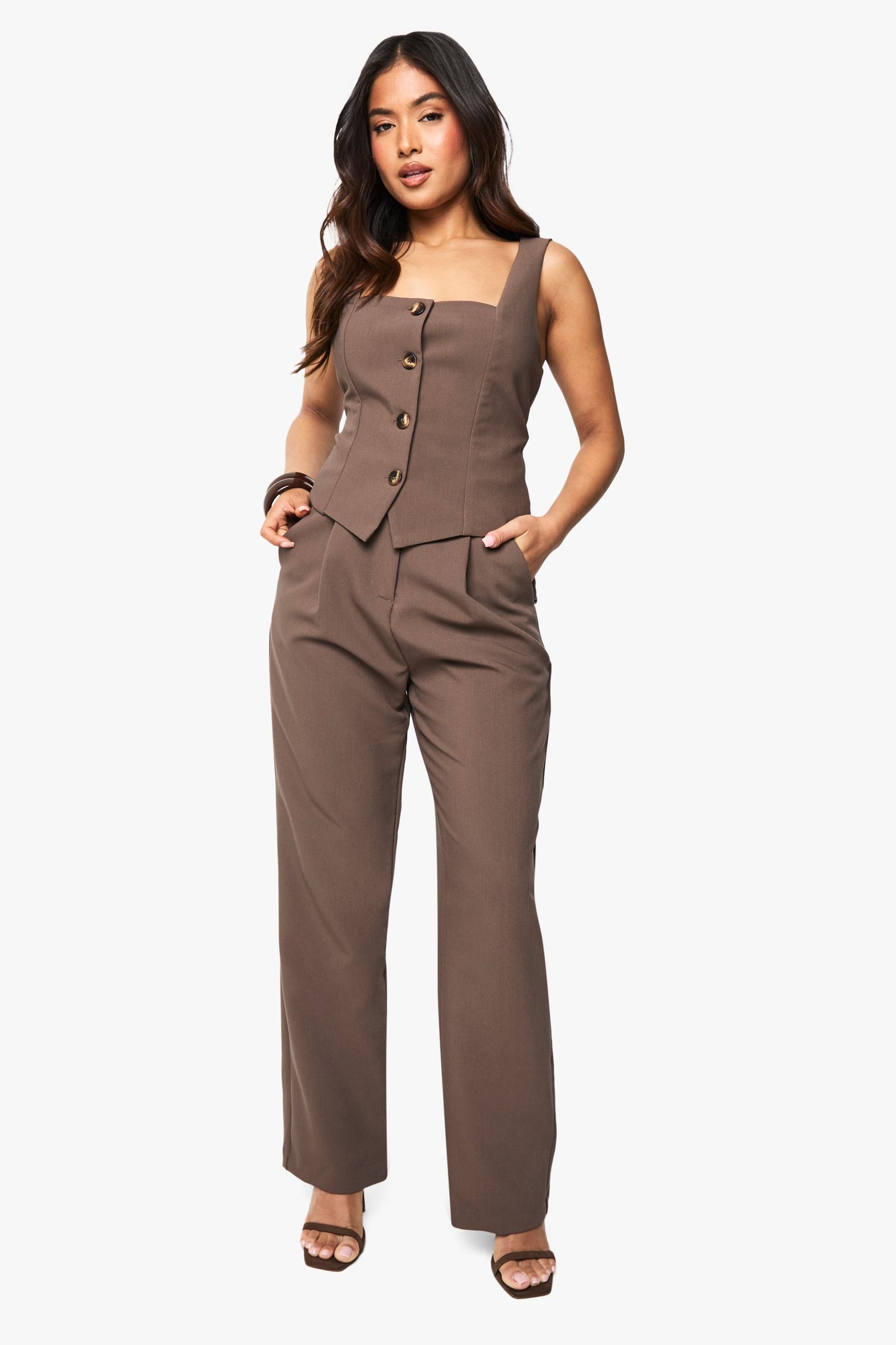 Essential straight trousers - Petite