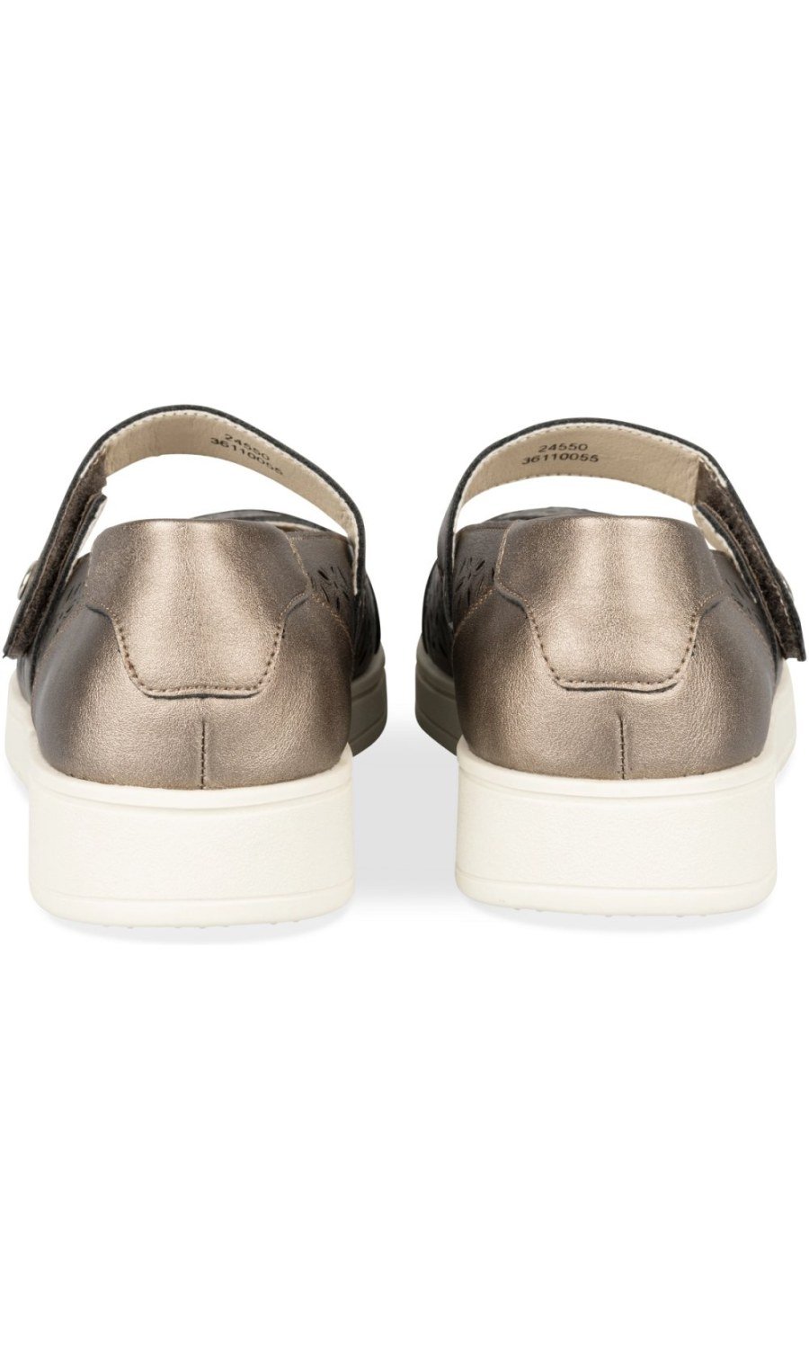 Bronze cut-out Mary Jane shoes