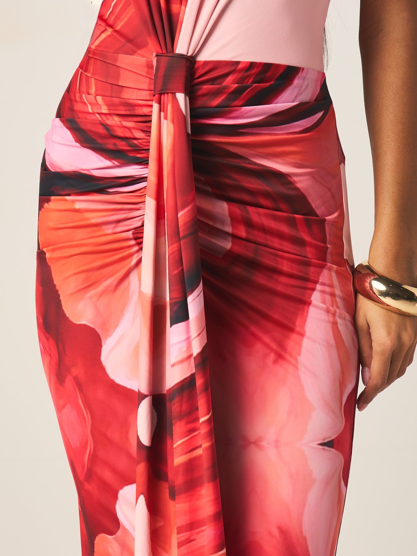 Robe twila fluide imprimée col licou b fyouka l9oddam