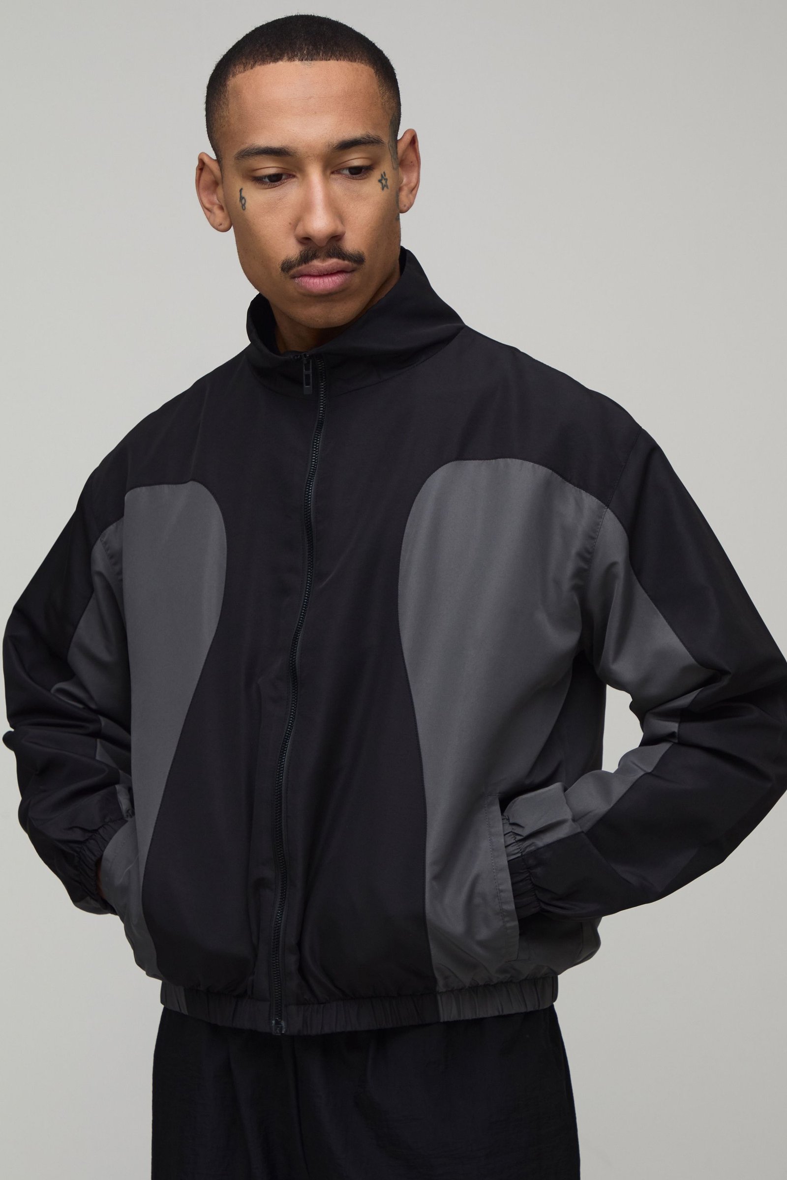 Veste De Survêtement Coupe Boxy À Blocs De Couleur