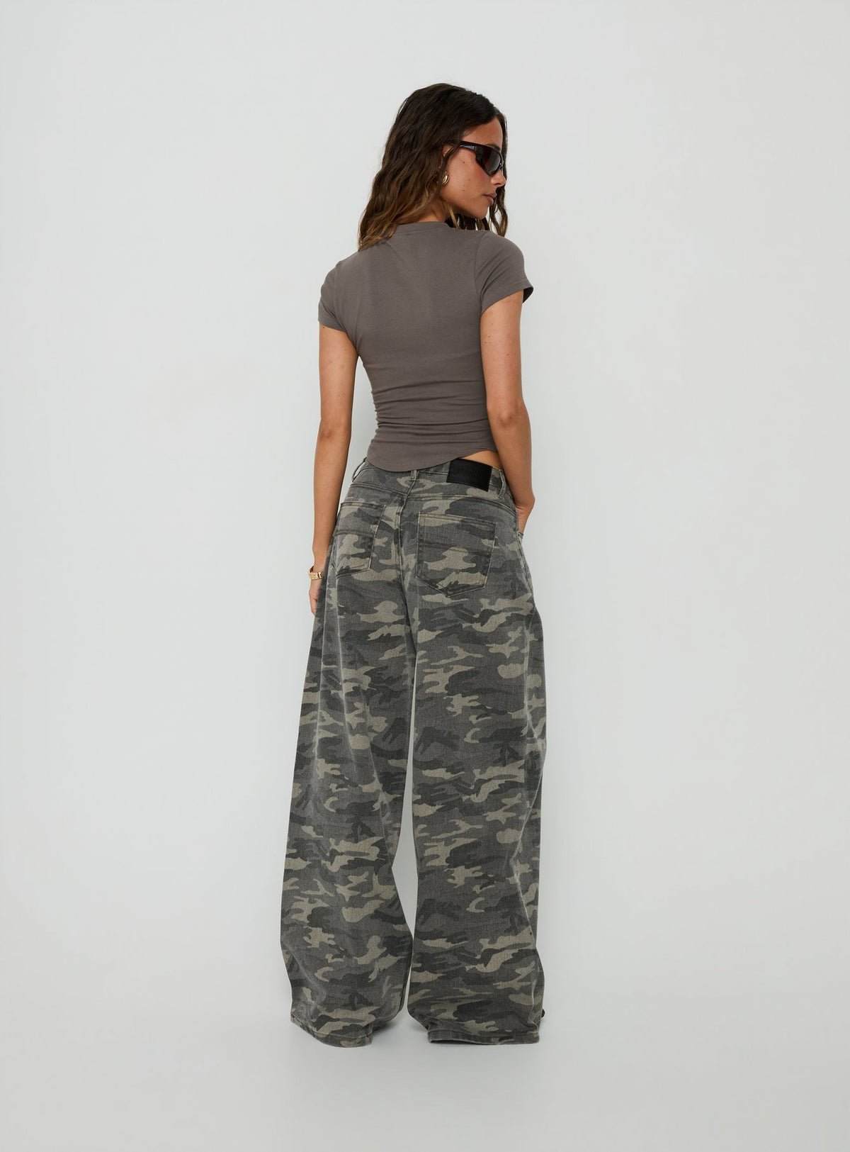 Jean large camouflage