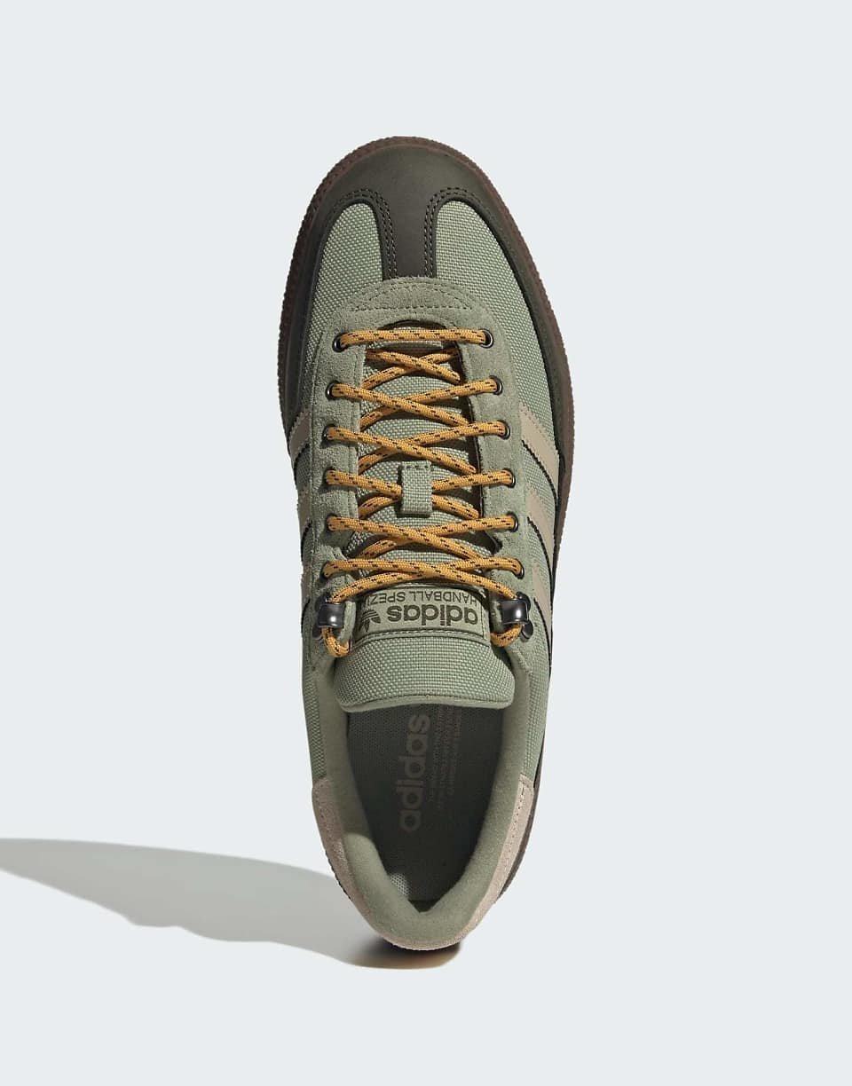 Handball Spezial WTR trainers in khaki and off-white with brown sole