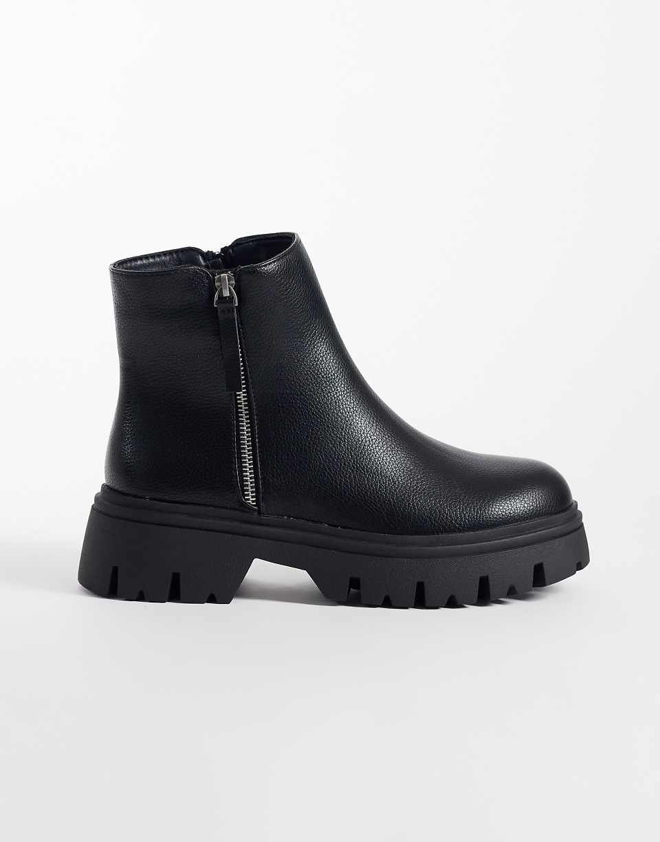 Twirl - Bottes chunky à fermeture éclair - Noir