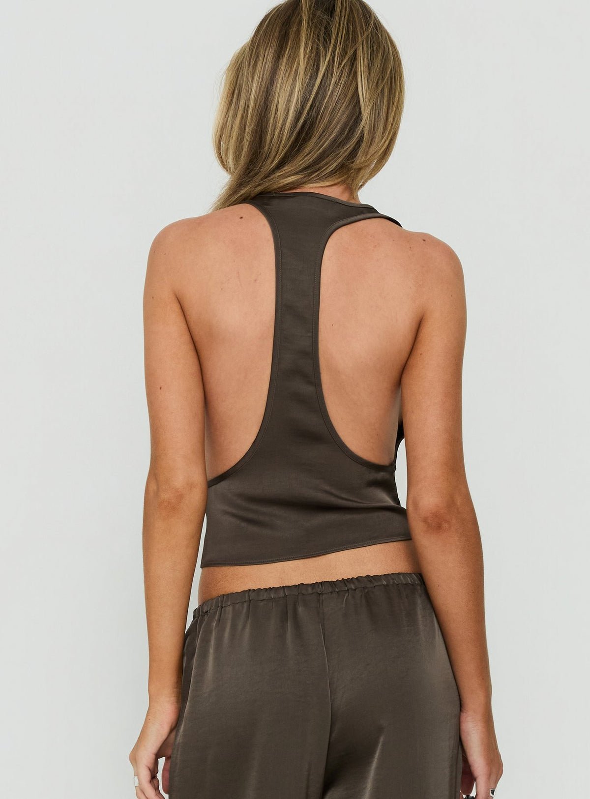 Satin racerback cami top