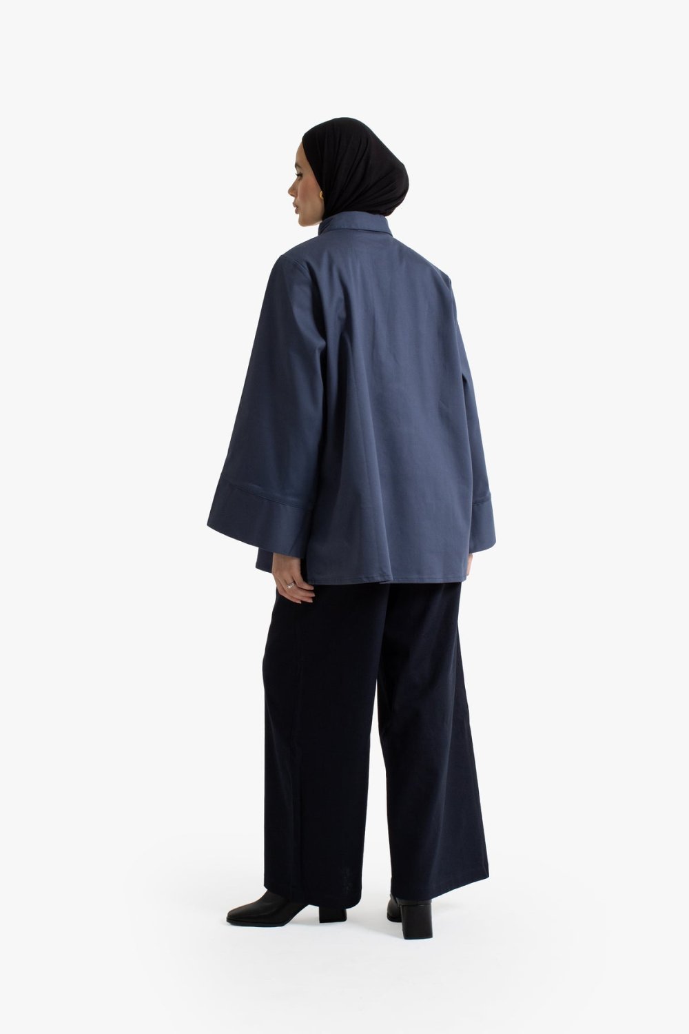 Haut wase3 b col chemise, coton - Zre9 marine