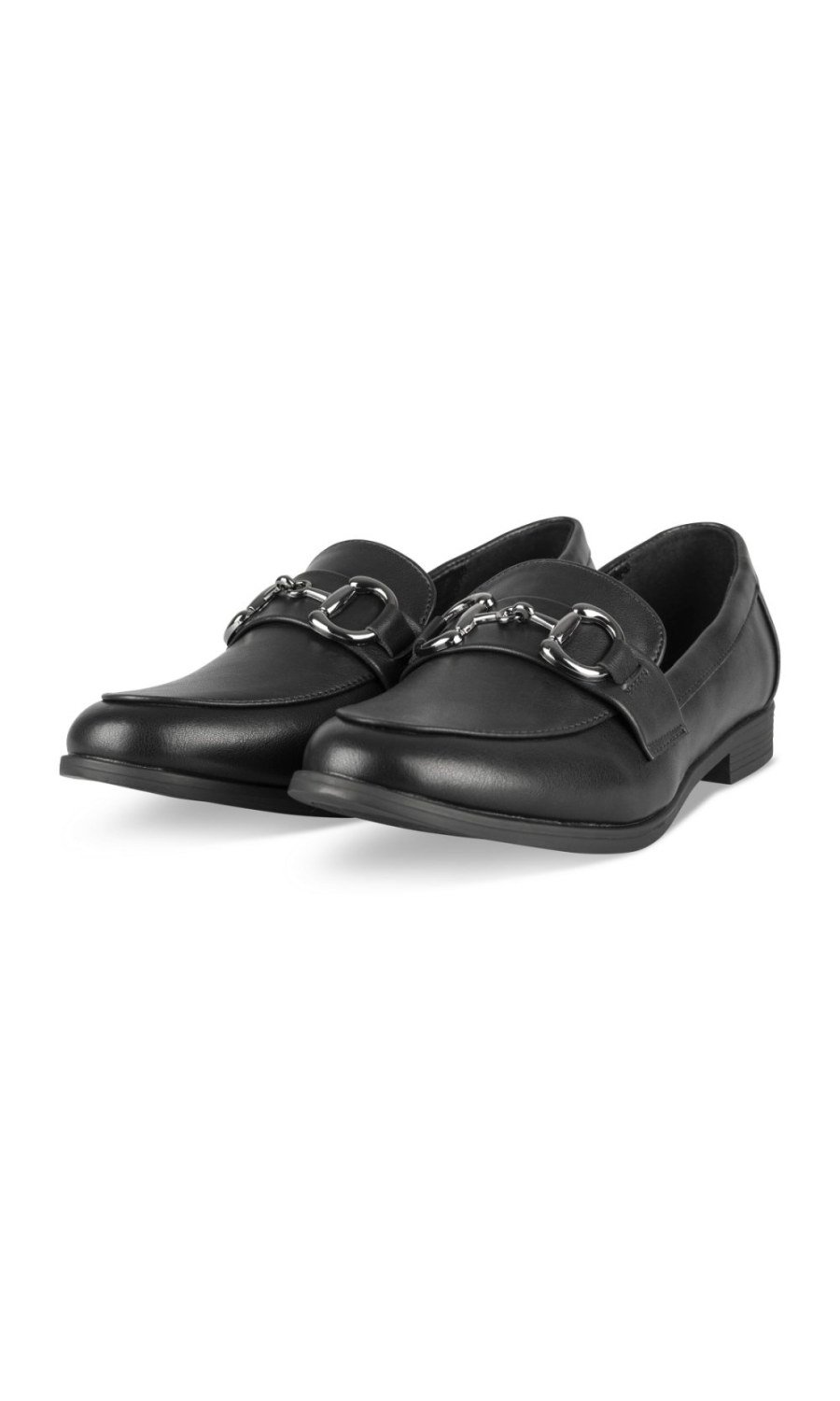 Mocassins à mors et petit talon noirs