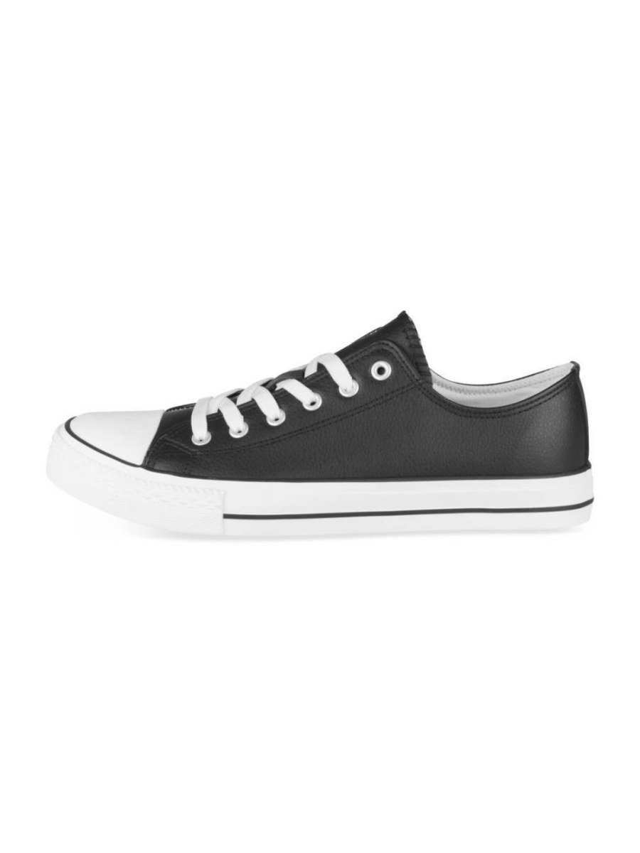 Black sneakers with toe cap