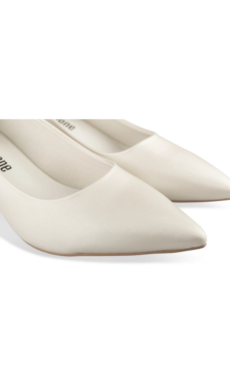 Escarpins pointus talon bobine blanc cassé