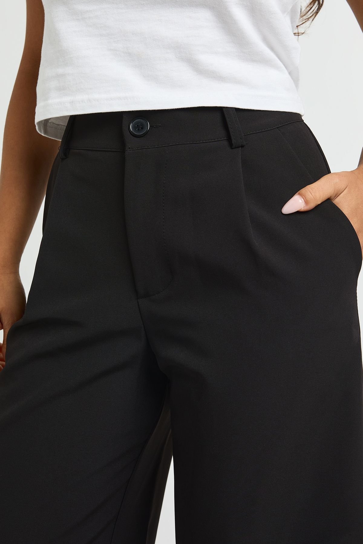 Wide leg tailored trousers - Petite