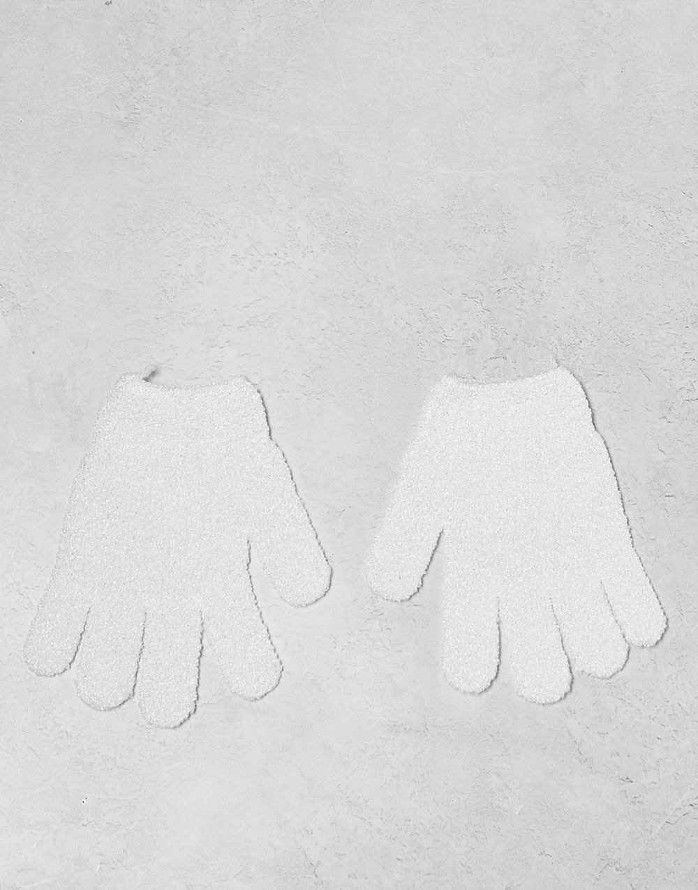 Exfoliating gloves - White