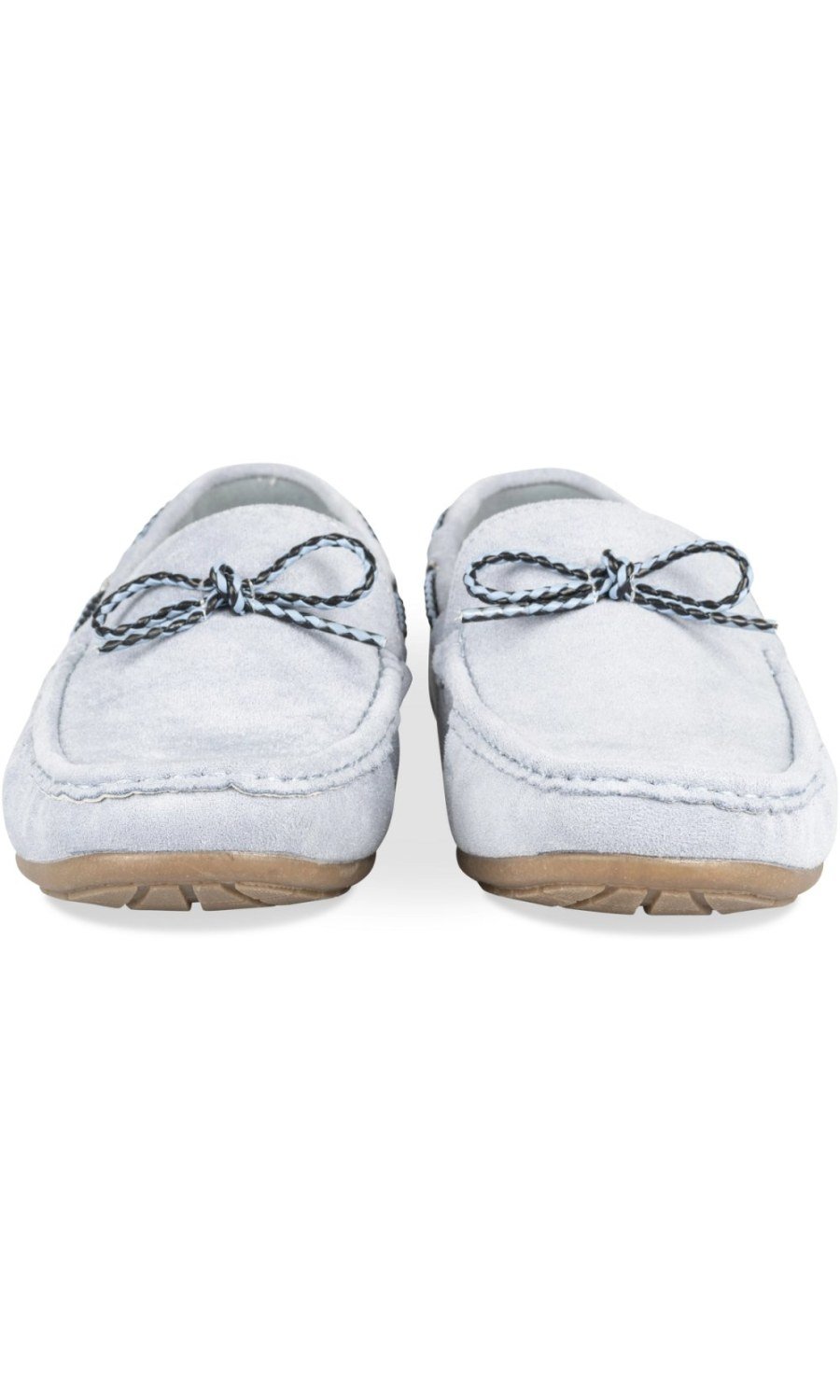 Mocassins à cordon tressé bleu ciel
