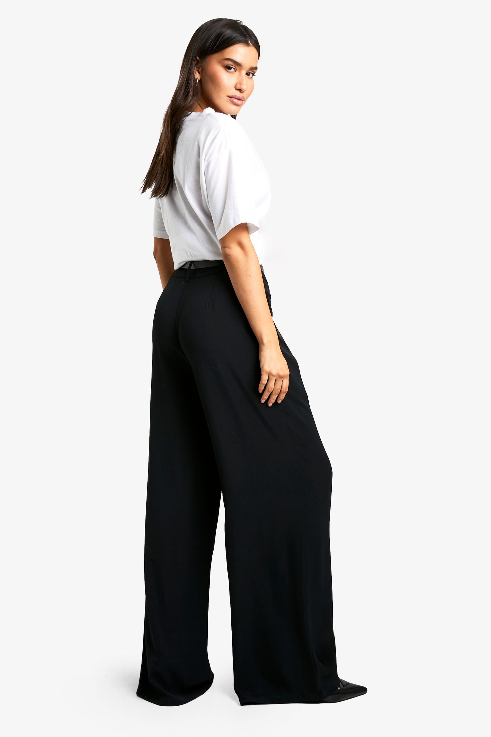 Pantalon fluide ceinturé - Grande taille