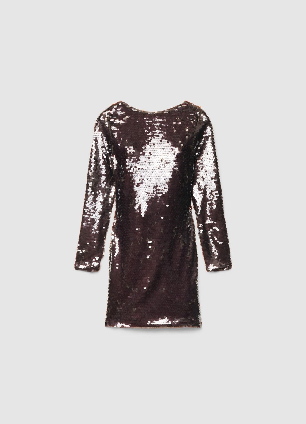 Robe courte à paillettes manches longues