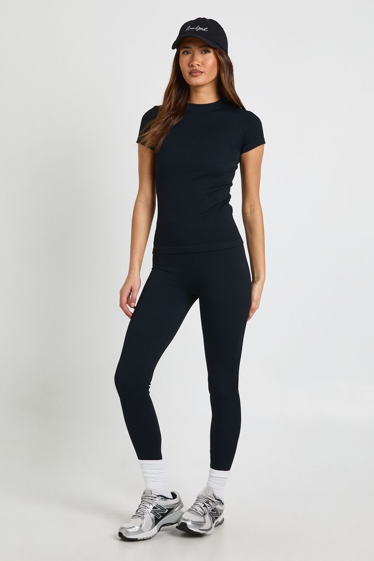 Legging de sport côtelé sans coutures