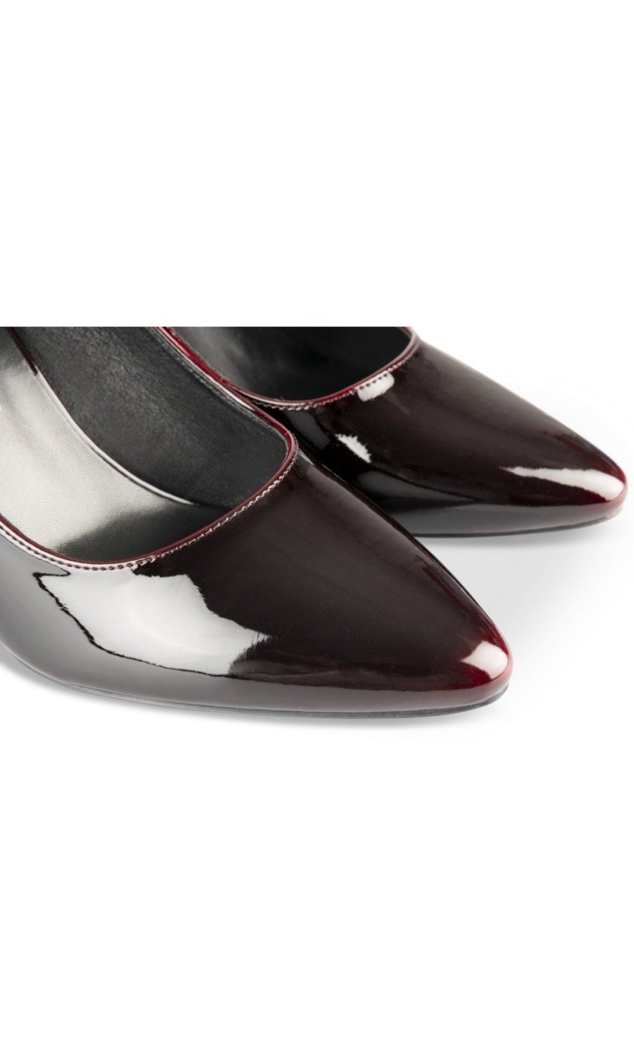 Escarpins vernis pointus bordeaux