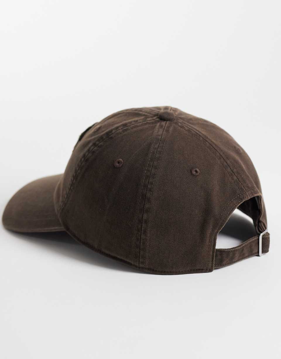 Washed brown graphic cap