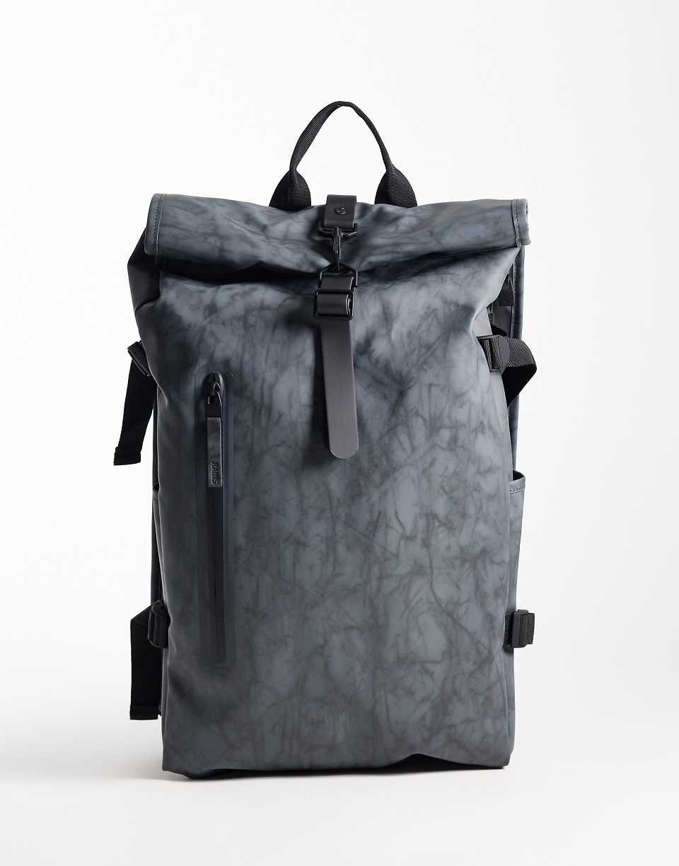 14590 sac à dos rolltop imprimé imperméable grand en gris