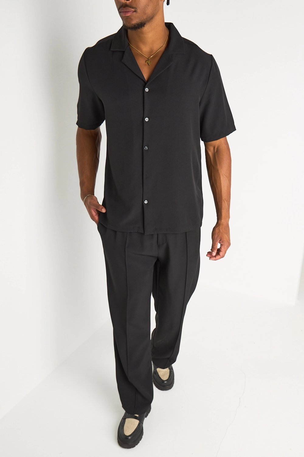Ensemble chemise w pantalon fluide k7el
