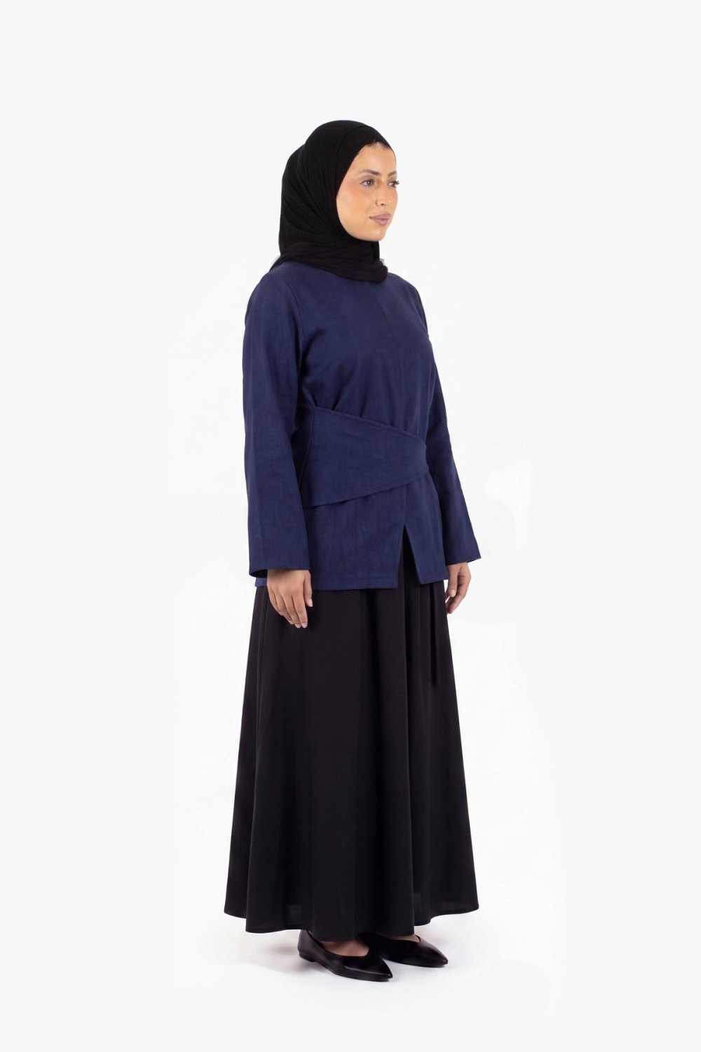 Haut mlfouf lin w coton - Zre9 marine