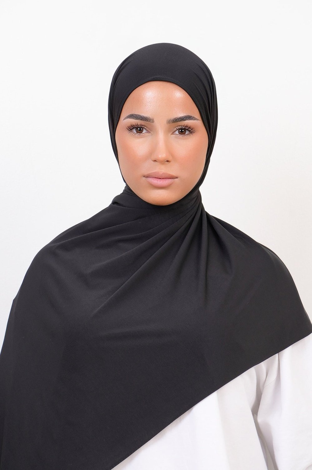 Premium jersey hijab - Black