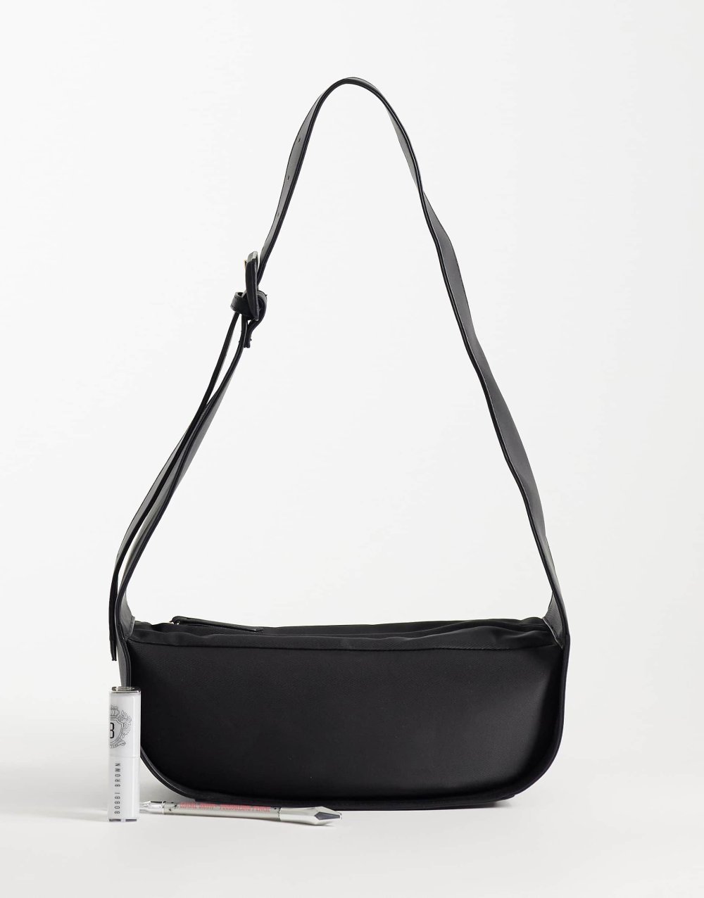 Sac bandoulière zippé noir