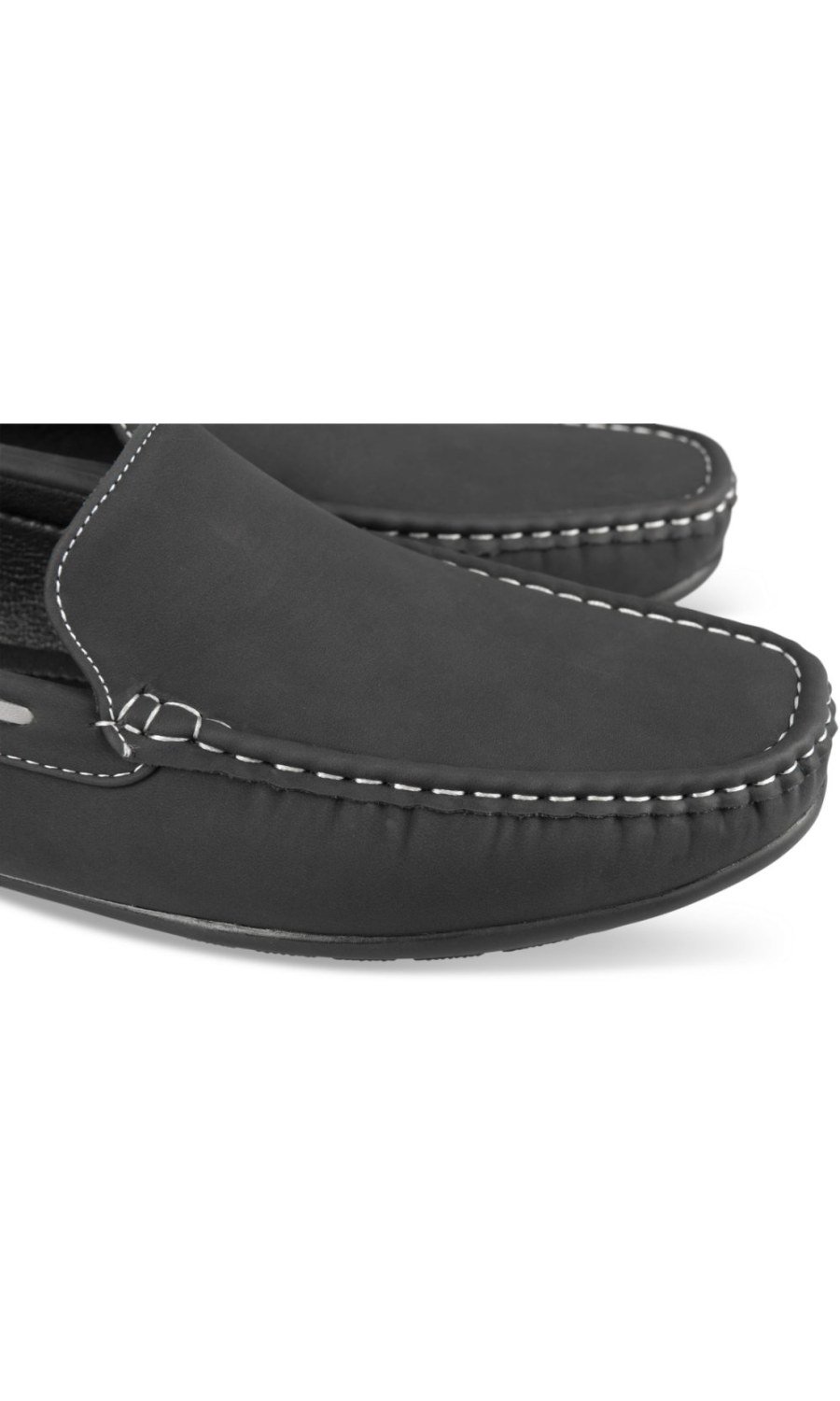 Mocassins de conduite liseré gris noirs