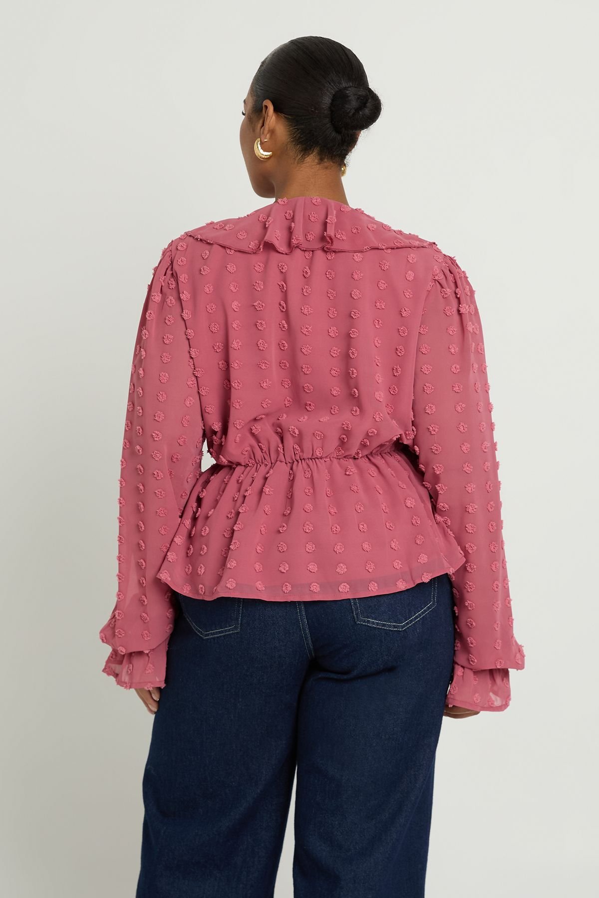 Haut smocké à volants - Grande taille
