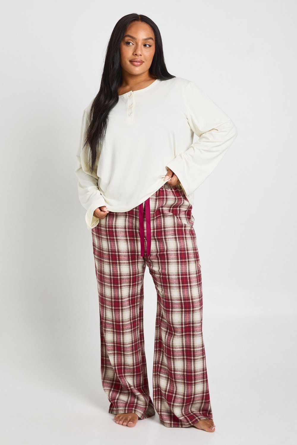 Pyjama chemise w sarwal rteb - Grande taille