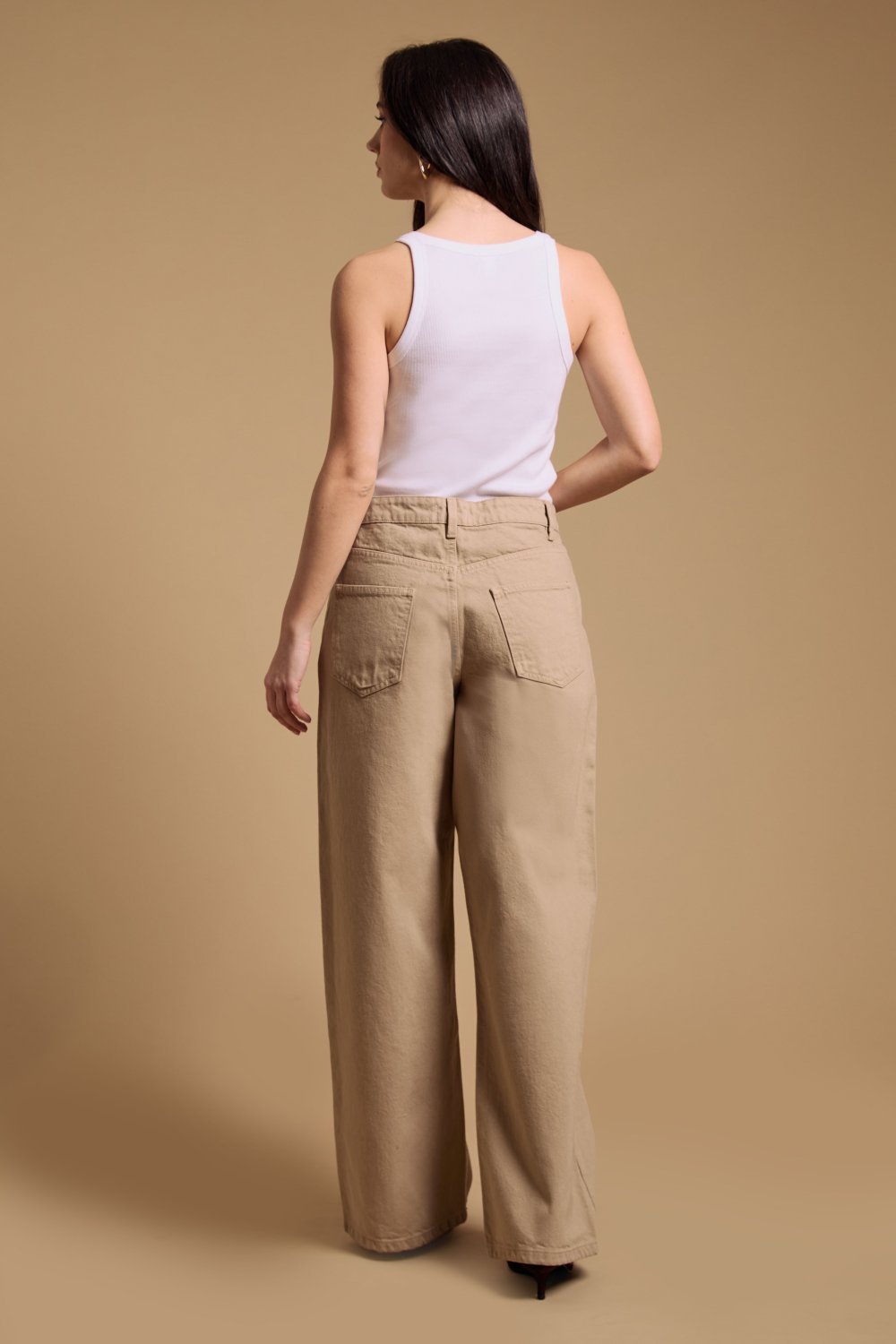 Jean droit beige