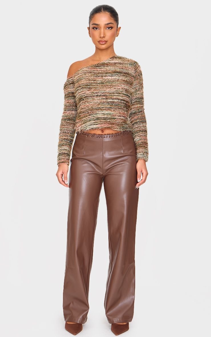 Haut asymétrique rayé texturé - Petite