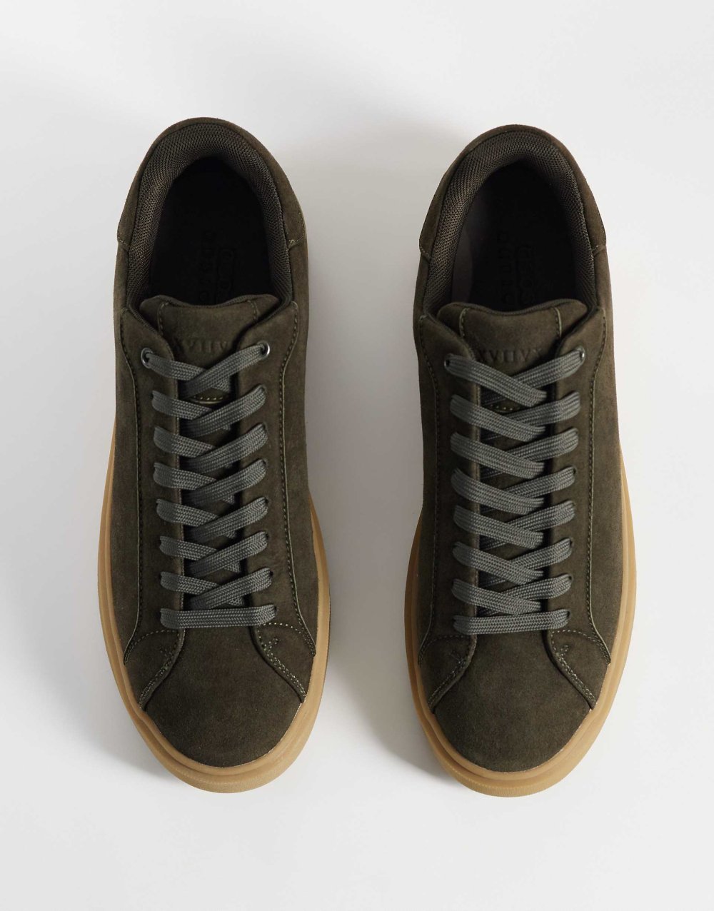 Baskets chunky f suédine kaki