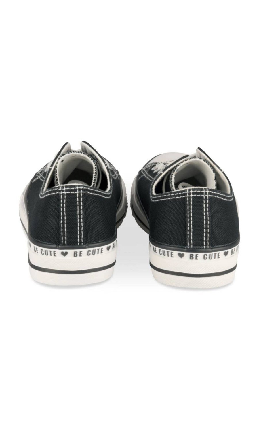 Black canvas sneakers, Be cute band
