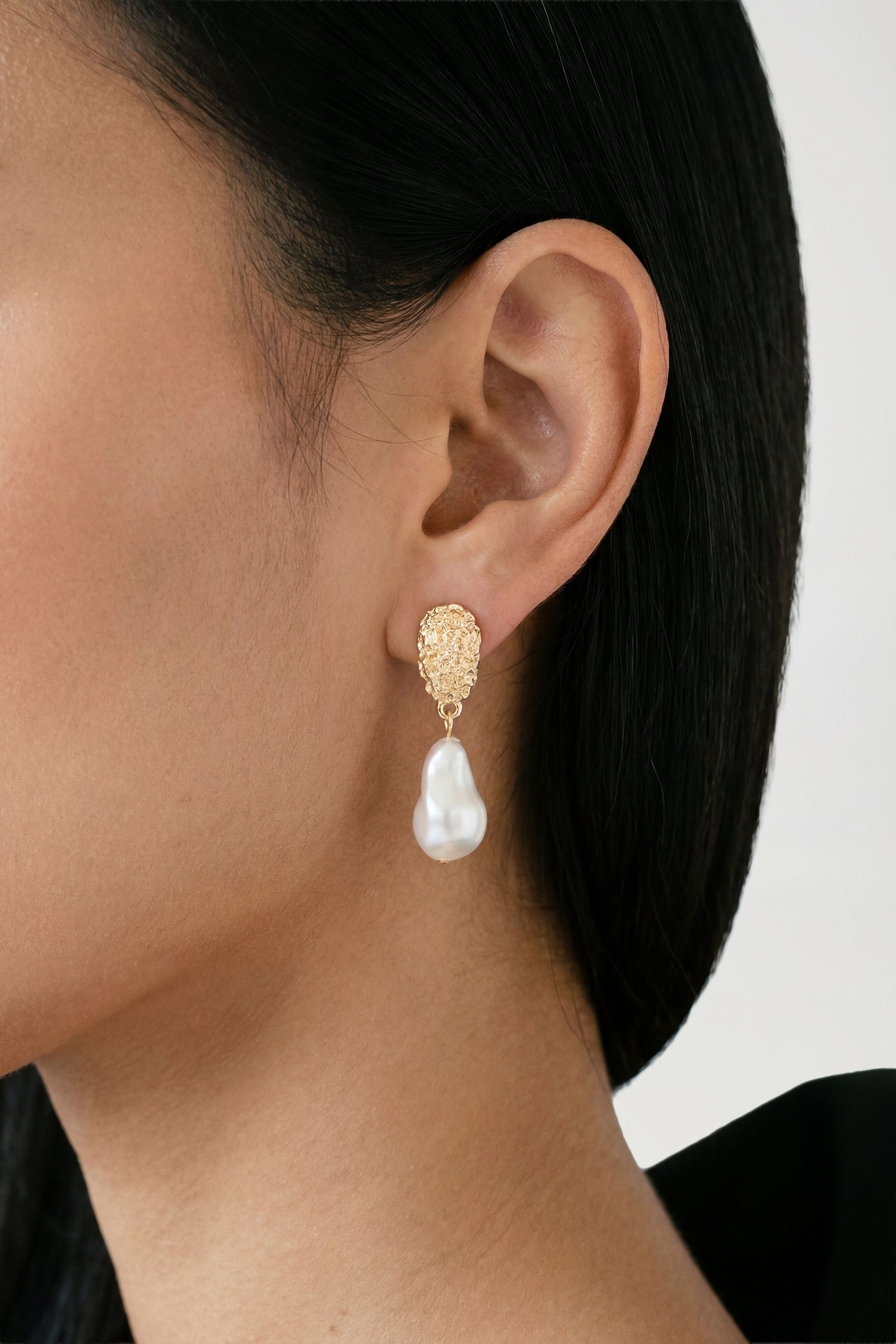 Boucles d'oreilles twal b perle w metal mdqouq