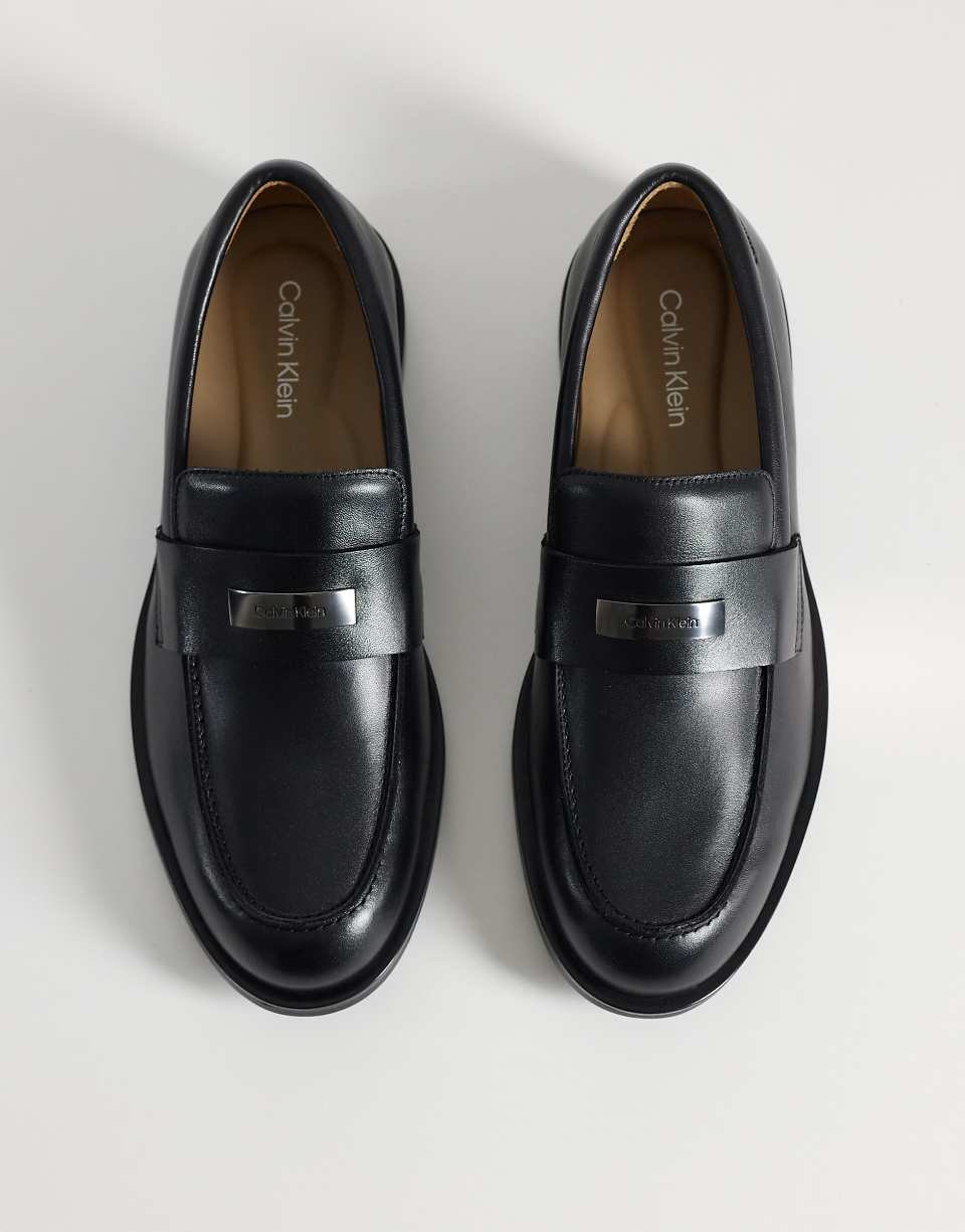 Mocassins en cuir - Noir